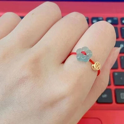 Inel de frânghie de mână cu flori bogate cu noroc de modă pentru femei, bărbați, brățări din împletitură reglabile lucrate manual, bijuterii, cadouri de cuplu