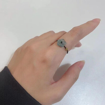 Inel de frânghie de mână cu flori bogate cu noroc de modă pentru femei, bărbați, brățări din împletitură reglabile lucrate manual, bijuterii, cadouri de cuplu