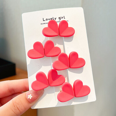 [Set de 5 piese] Nouă modă Roz Dulce Dulce Acul de păr Fetiță Păr rupt Agrafă mică Barete laterale Accesorii pentru păr Cochiră