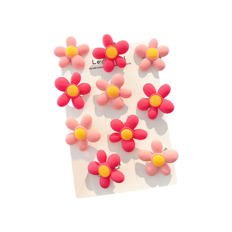 [Set de 5 piese] Nouă modă Roz Dulce Dulce Acul de păr Fetiță Păr rupt Agrafă mică Barete laterale Accesorii pentru păr Cochiră