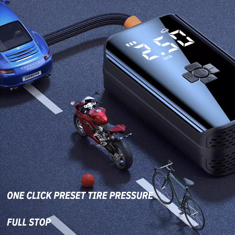 Pompă și pompă mică de umflare portabilă pentru mașină, potrivite pentru mașini/motociclete/biciclete/mingi