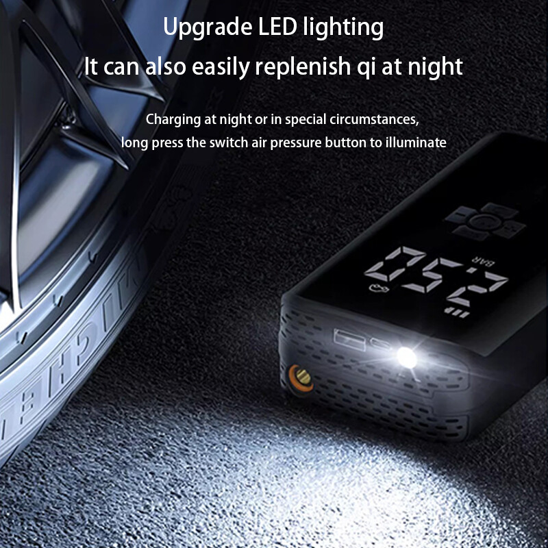 Pompă și pompă mică de umflare portabilă pentru mașină, potrivite pentru mașini/motociclete/biciclete/mingi