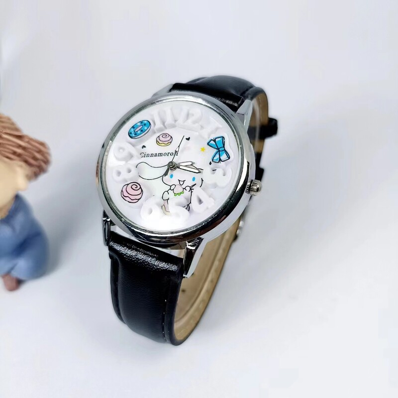 MINISO Cinnamoroll dječji sat s crtanim filmom 3D stereoskopski zaslon vodootporan Dječji modni ručni sat za djevojčicu Božićni dar