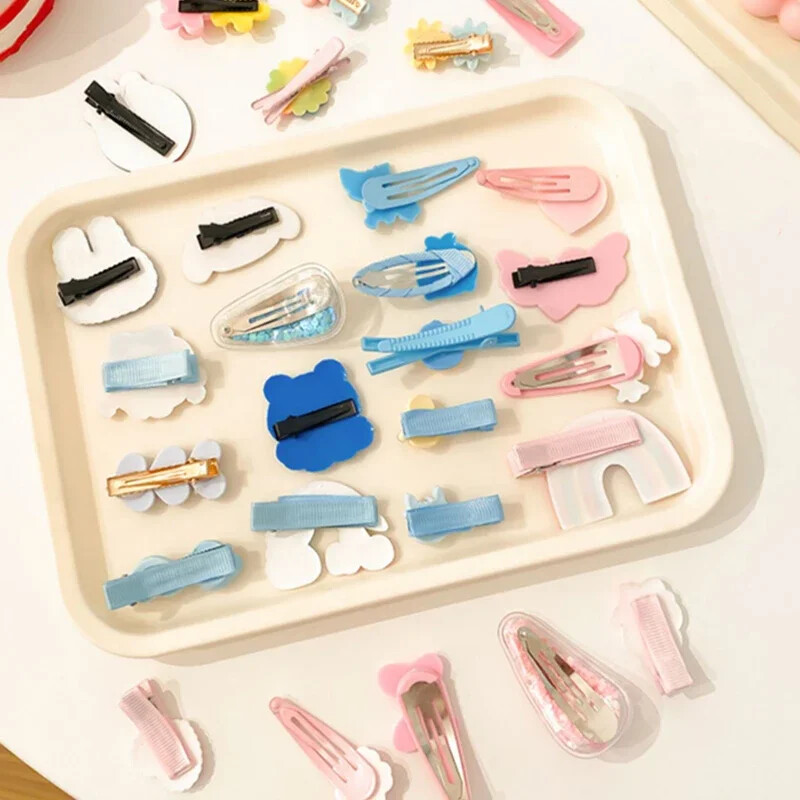 14 bucăți de agrafe de păr cu ursuleț de desene animate pentru fete drăguțe accesorii de păr prințesă