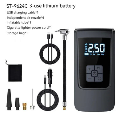 Bežična automobilska zračna pumpa Prijenosni zračni kompresor Električna pumpa za napuhavanje guma s LCD digitalnim zaslonom za automobile Motocikli Lopta za bicikl