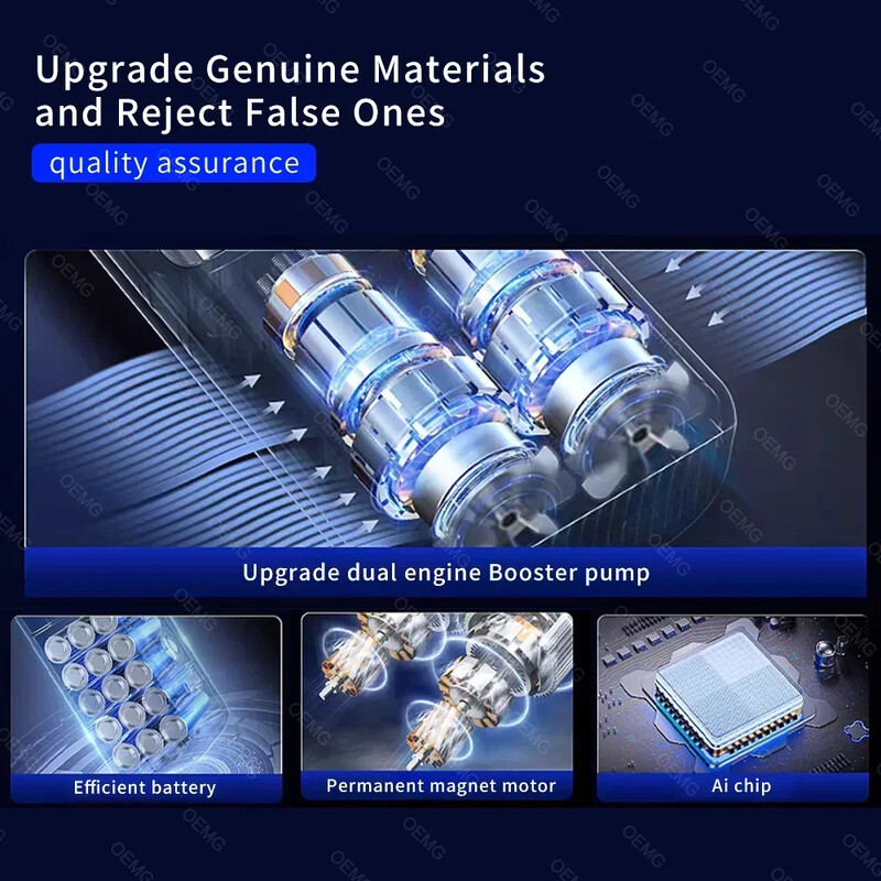 Bežična automobilska zračna pumpa Prijenosni zračni kompresor Električna pumpa za napuhavanje guma s LCD digitalnim zaslonom za automobile Motocikli Lopta za bicikl