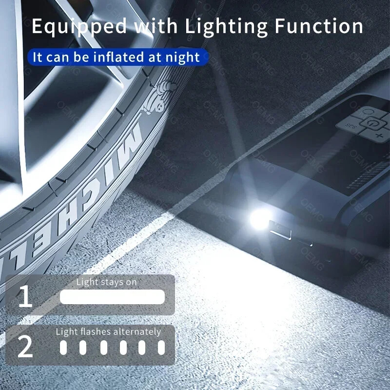 Bežična automobilska zračna pumpa Prijenosni zračni kompresor Električna pumpa za napuhavanje guma s LCD digitalnim zaslonom za automobile Motocikli Lopta za bicikl