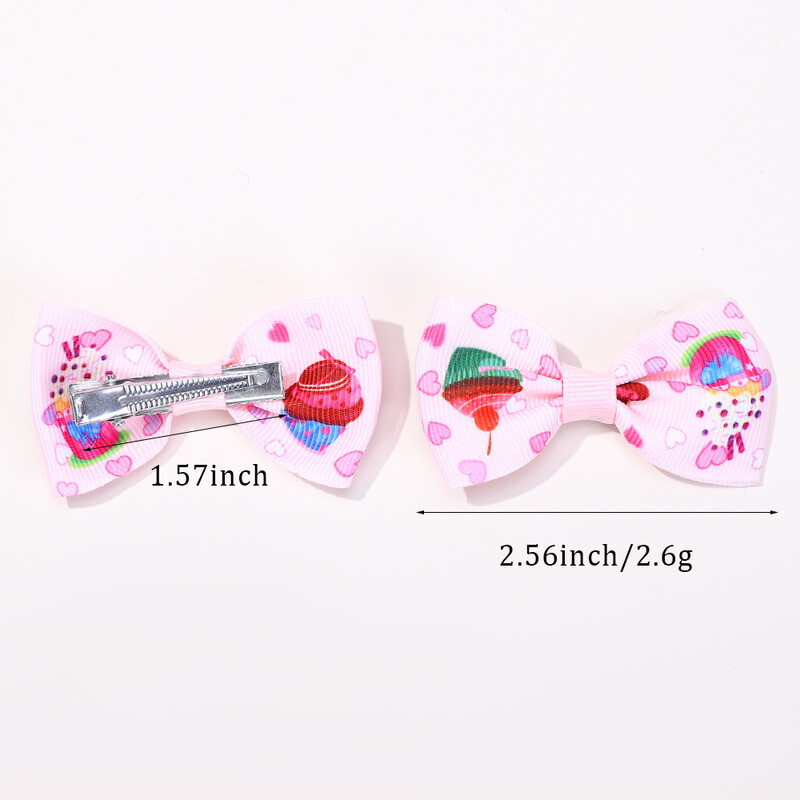 10KOM Rainbow Print Hair Hair Hairs Clip za Djevojčice Ručno izrađene butične kopče za kosu Pokrivala za glavu za djevojčice Dodaci za kosu Veleprodaja