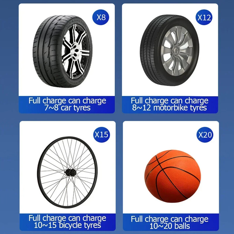 Automašīnas gaisa sūknis ar jaudīgu pārnēsājamu gaisa sūkni automašīnām bezvadu gaisa sūkņa elektriskais riepu sūknis