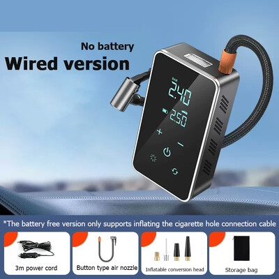 Ručni zaslon osjetljiv na dodir s LED osvjetljenjem, bežična pumpa za napuhavanje automobila i pumpa, pogodna za automobile/motocikle/bicikle/lopte