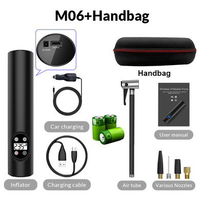 Pompă portabilă de umflare a anvelopelor 12V Pompă digitală portabilă pentru mașină Compresor electric de aer pentru mașină, bicicletă, bile pentru motociclete