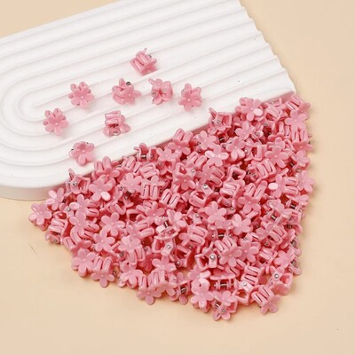 50 komada nasumičnih boja Jednobojni slatki cvijet Y2K Mala kandža za kosu Lijepe kopče za ukrašavanje kose Ukosnice Dječji slatki dodaci za kosu