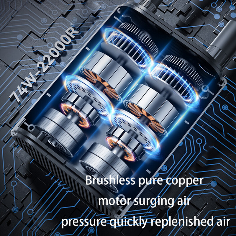 Pompă de aer electrică Pompă de umflare pentru motocicletă Detectare presiunii pentru anvelope de bicicletă Suflantă de aer pentru pneuri de mașină fără fir pentru uz exterior