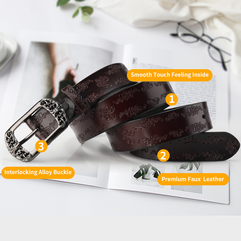 Curea de dama centura din piele naturala, blugi dama largi si versatili, curea la moda si decorativa, marime mare extinsa