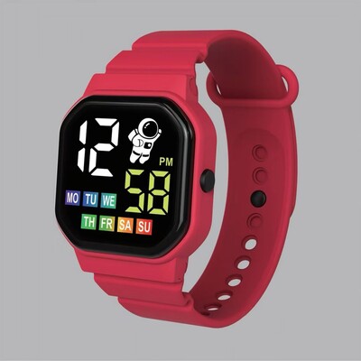 Elektronički sat za dječake Djevojčice Dječji satovi za sport na otvorenom LED zaslon Višenamjenski digitalni sat Budilica reloj hombre