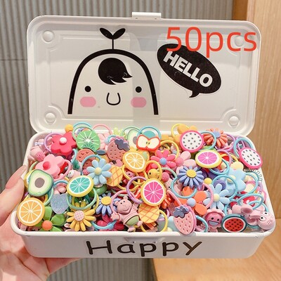 50 buc. Accesorii pentru păr. Amestecul de șnururi pentru cap drăguț, fără a deteriora părul. Bandă de cauciuc mică, 100 de bucăți de păr, frânghie de păr.