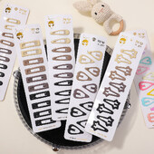 10 kom/lot BB kopče za kosu lijepog oblika Y2k Metalne ukosnice Set Žene, Djevojke, Dječje kopče za kosu, dodaci, ukosnice u boji kave i mlijeka