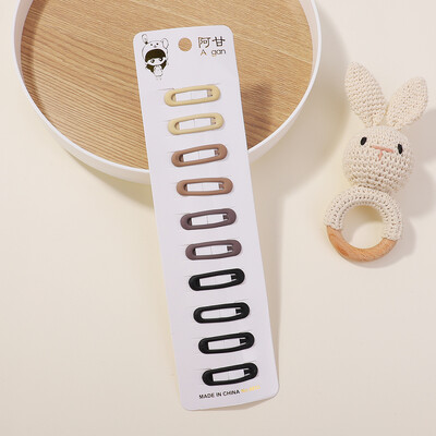 10 kom/lot BB kopče za kosu lijepog oblika Y2k Metalne ukosnice Set Žene, Djevojke, Dječje kopče za kosu, dodaci, ukosnice u boji kave i mlijeka