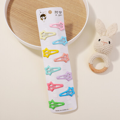 10 kom/lot BB kopče za kosu lijepog oblika Y2k Metalne ukosnice Set Žene, Djevojke, Dječje kopče za kosu, dodaci, ukosnice u boji kave i mlijeka