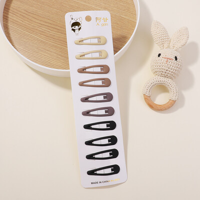 10 kom/lot BB kopče za kosu lijepog oblika Y2k Metalne ukosnice Set Žene, Djevojke, Dječje kopče za kosu, dodaci, ukosnice u boji kave i mlijeka