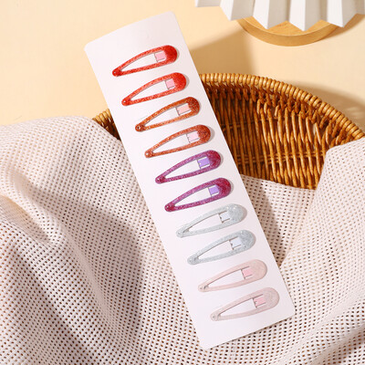 10 kom/lot BB kopče za kosu lijepog oblika Y2k Metalne ukosnice Set Žene, Djevojke, Dječje kopče za kosu, dodaci, ukosnice u boji kave i mlijeka