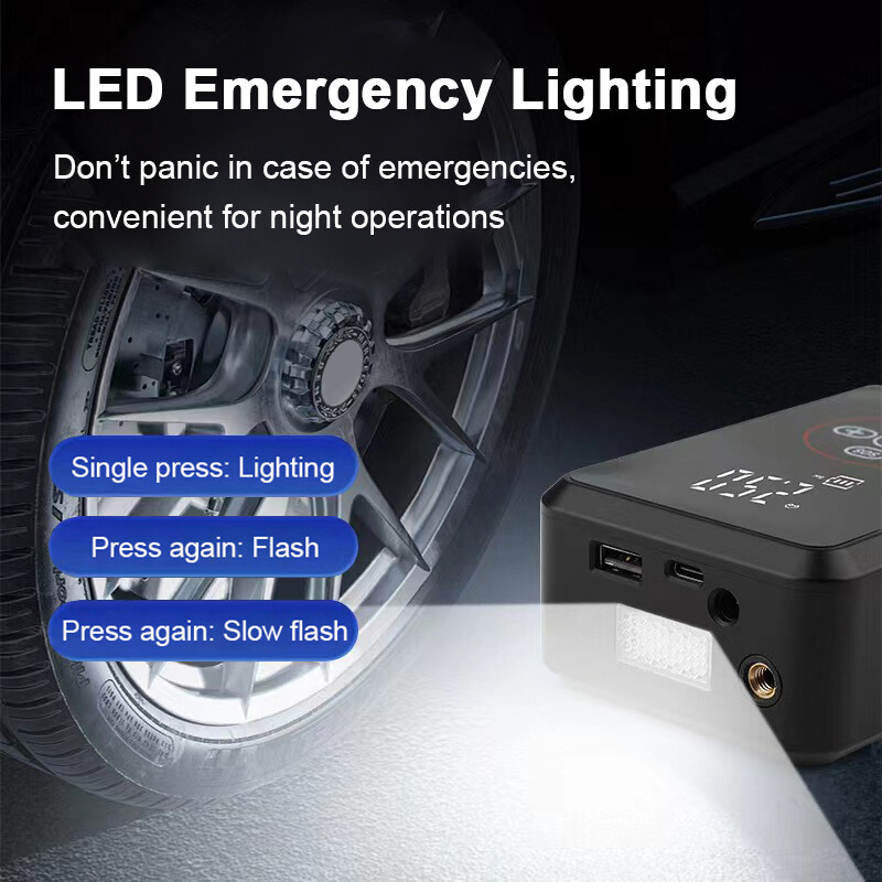 EAFC Portable150PSI Pompă de umflare pentru mașină Pompă de aer pentru vehicule electrice Pompă digitală mică de umflare a anvelopei Afișaj digital pentru vehicule