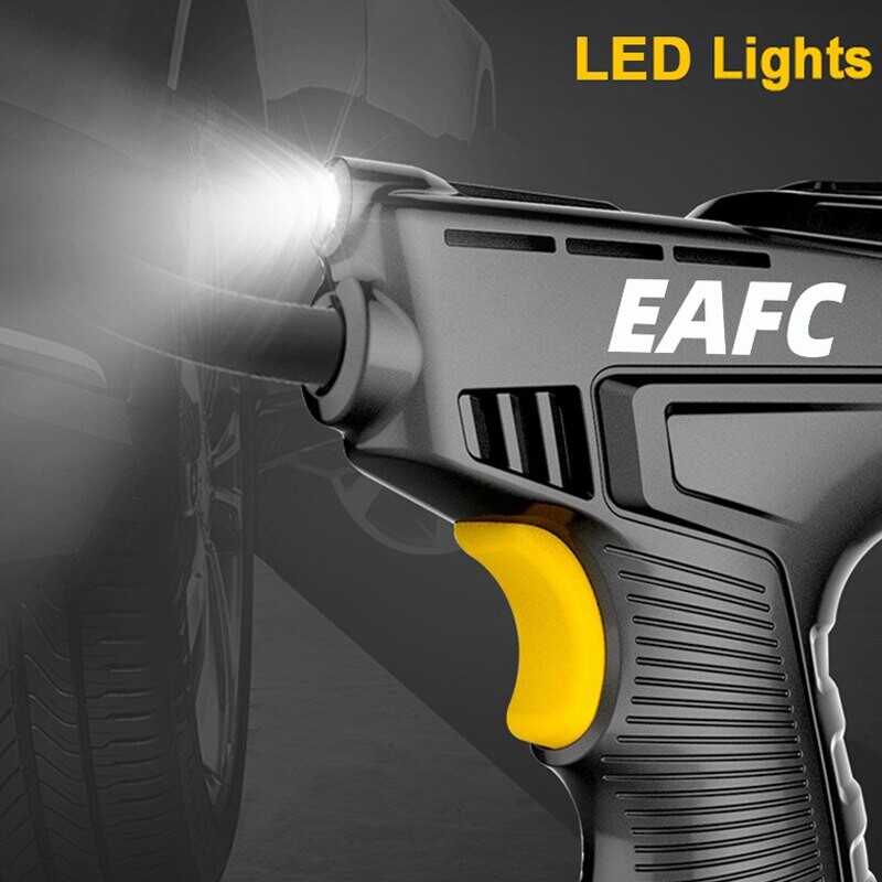 Compresor de aer portabil 120W Pompă gonflabilă fără fir/cu fir Pompă de aer portabilă Gonflator anvelope digital pentru mingi de biciclete auto