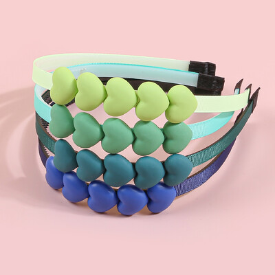 4 buc Bentite cu inimă mată Copii Fete Bentita de păr din plastic Bentita pentru fete Copii Copii Accesorii pentru păr pentru petrecere