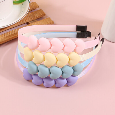 4 buc Bentite cu inimă mată Copii Fete Bentita de păr din plastic Bentita pentru fete Copii Copii Accesorii pentru păr pentru petrecere