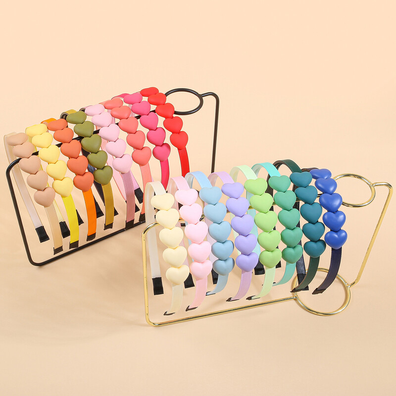 4 buc Bentite cu inimă mată Copii Fete Bentita de păr din plastic Bentita pentru fete Copii Copii Accesorii pentru păr pentru petrecere