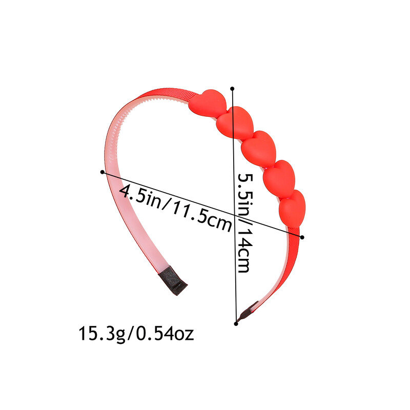 4 buc Bentite cu inimă mată Copii Fete Bentita de păr din plastic Bentita pentru fete Copii Copii Accesorii pentru păr pentru petrecere