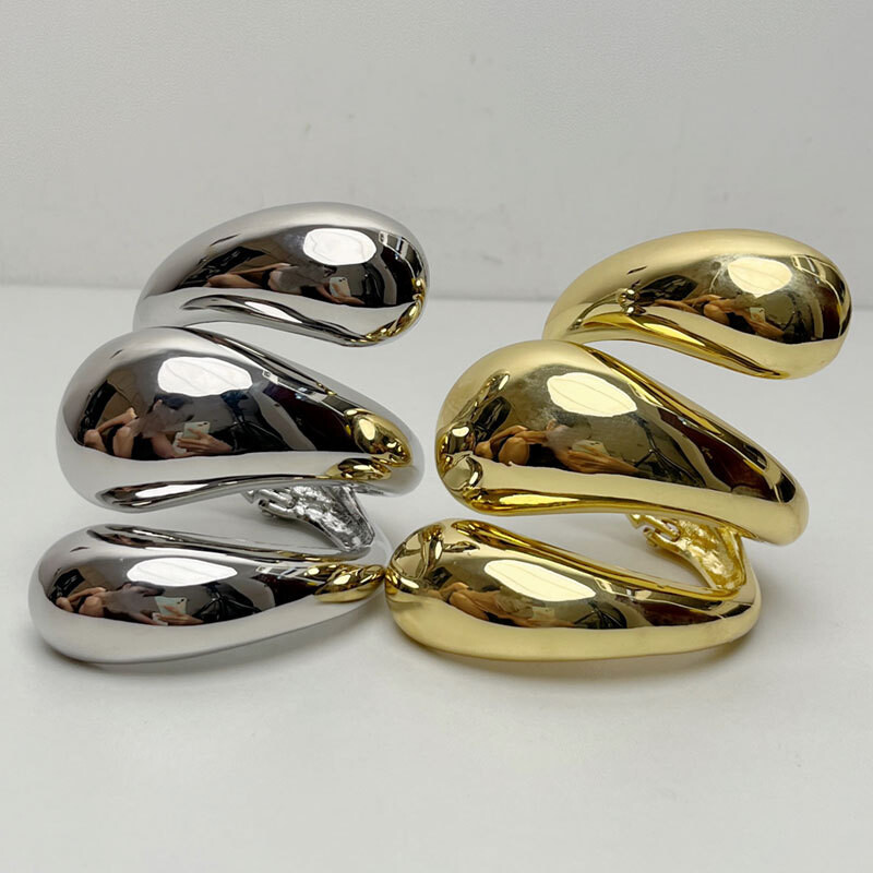 Draweye Brățări neregulate cu mai multe straturi pentru femei Brățări exagerate de epocă Bijuterii Hiphop stil punk Pulseras Mujer