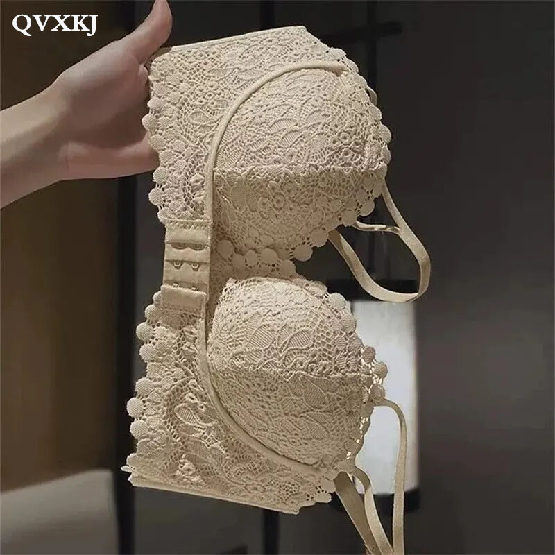 1 τεμάχιο σέξι πλάτη χωρίς ατσάλινο εσώρουχο δαχτυλιδιού Γυναικείο μικρό στήθος μαζεμένο μεγάλο στήθος που δείχνει μικρό σουτιέν Μαύρο/Τόνος δέρματος/Λευκό