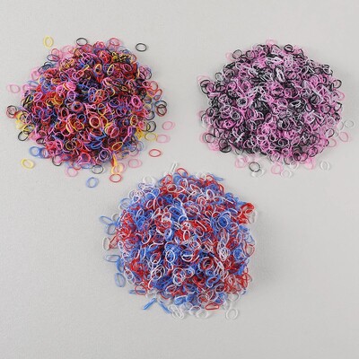 1500 KOM Šarene gumice za kosu za djevojčice Trake za glavu Dječje trake za konjski rep Dječji dodaci za kosu