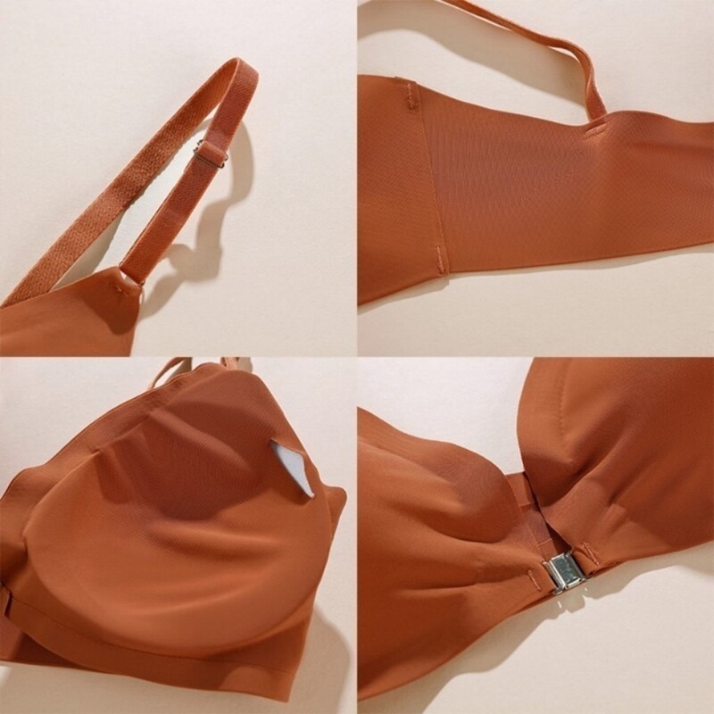 ZXYOUPING Push-up prednja kopča bez čeličnog prstena Duboki V grudnjak Seksi podesivi oblik Prekrasna prilagodba leđa Bočna donja grudi