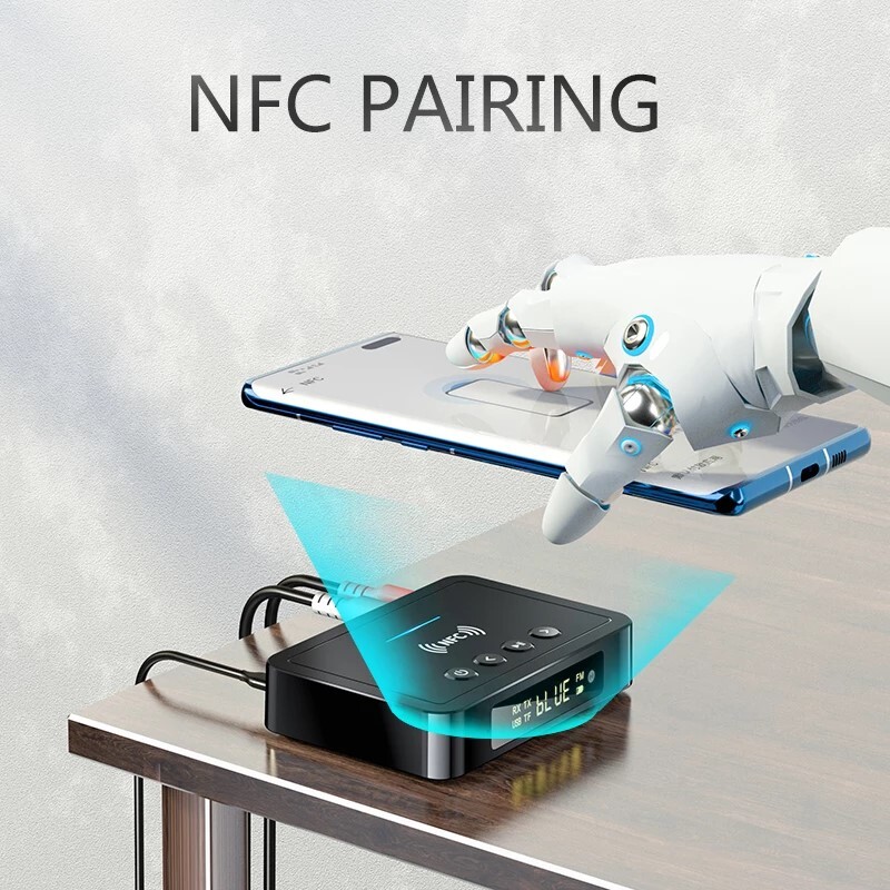 NFC Bluetooth 5.0 audio adapter za Doogee S98 S70 S80 S90 S90C S95 Prijemnik Odašiljač Podrška TF U Disk Play Daljinski upravljač