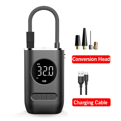 Pompă de umflare electrică, mini portabilă fără fir, compresor de aer digital inteligent, detectarea presiunii în pneuri pentru mașină, bicicletă, bile pentru motociclete