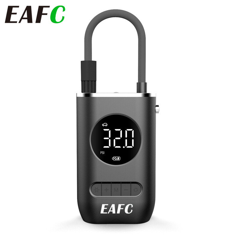 Pompă de umflare electrică, mini portabilă fără fir, compresor de aer digital inteligent, detectarea presiunii în pneuri pentru mașină, bicicletă, bile pentru motociclete