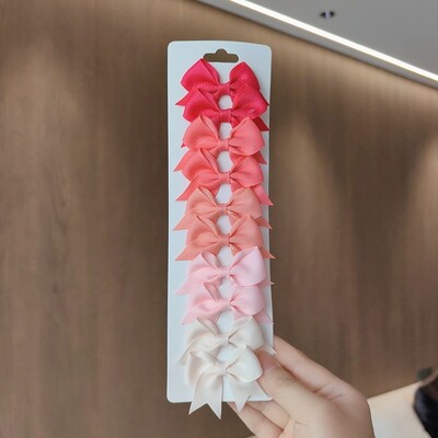 10 bucăți/set agrafe de păr BB solide pentru fete drăguțe, panglică, fundițe, agrafe de boutique, agrafe, accesorii pentru păr pentru copii, cadouri