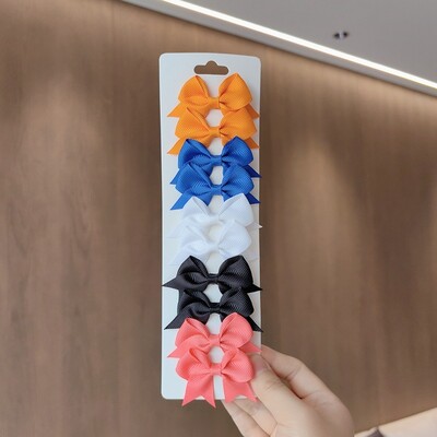 10 bucăți/set agrafe de păr BB solide pentru fete drăguțe, panglică, fundițe, agrafe de boutique, agrafe, accesorii pentru păr pentru copii, cadouri