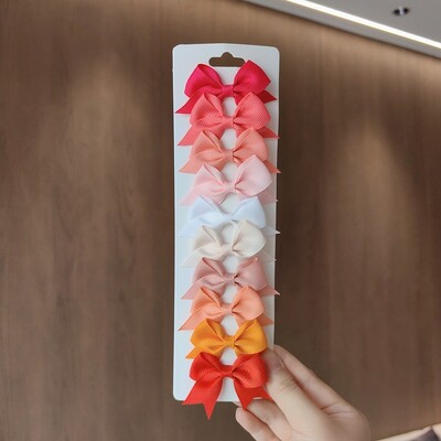 10 bucăți/set agrafe de păr BB solide pentru fete drăguțe, panglică, fundițe, agrafe de boutique, agrafe, accesorii pentru păr pentru copii, cadouri