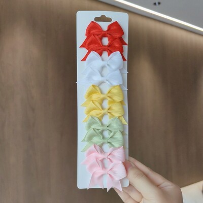 10 bucăți/set agrafe de păr BB solide pentru fete drăguțe, panglică, fundițe, agrafe de boutique, agrafe, accesorii pentru păr pentru copii, cadouri