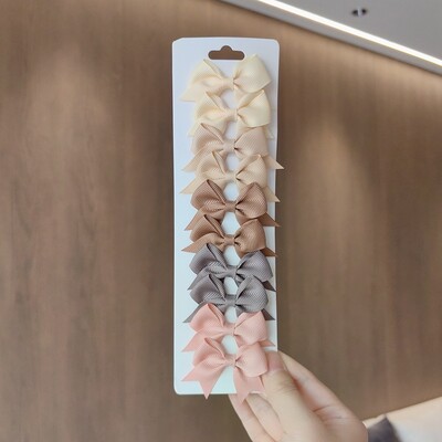 10 bucăți/set agrafe de păr BB solide pentru fete drăguțe, panglică, fundițe, agrafe de boutique, agrafe, accesorii pentru păr pentru copii, cadouri