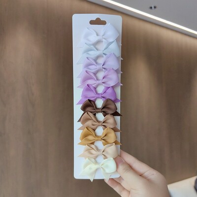 10 bucăți/set agrafe de păr BB solide pentru fete drăguțe, panglică, fundițe, agrafe de boutique, agrafe, accesorii pentru păr pentru copii, cadouri