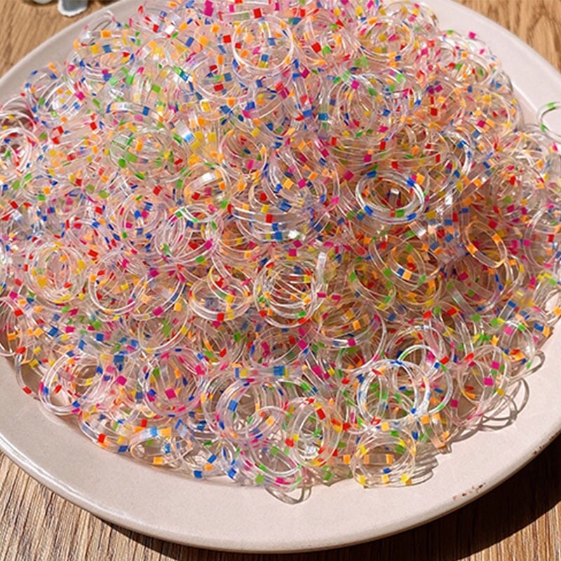 Jednokratna gumena traka za djevojčice od 800 komada ne šteti kosi Male dječje gumice za kosu Uže za glavu Slatka frizura u boji za bebe