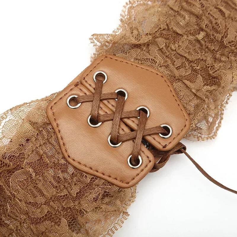 Curea din dantelă dulce și versatilă pentru rochie asortată de damă de vară Cataramă elastică din plastic pentru talie pentru curea de dantelă pentru talie.