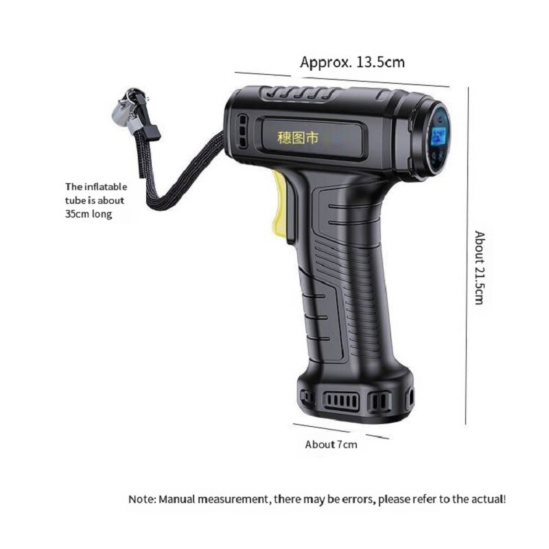 Ručni inteligentni digitalni zaslon za automobil s bežičnim punjenjem električni prijenosni automobil za kućanstvo Zračna pumpa za gume Zračna pumpa za vozila