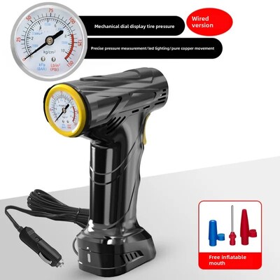 Pompă portabilă de umflare pentru mașină, portabilă, cu afișaj inteligent, fără fir, Pompă de umflare a anvelopelor de bicicletă, Pompă de umflare a anvelopelor pentru motociclete