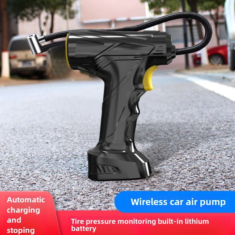 Pompă portabilă de umflare pentru mașină, portabilă, cu afișaj inteligent, fără fir, Pompă de umflare a anvelopelor de bicicletă, Pompă de umflare a anvelopelor pentru motociclete