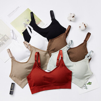 Női varrat nélküli melltartó melltartó teljes kupa, légáteresztő bralette, vezeték nélküli Comfort Sleep melltartó futó fitnesz felső Kiváló minőségű sport felső